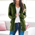 Women’s Oversized White Knitted Plus Size Cardigan