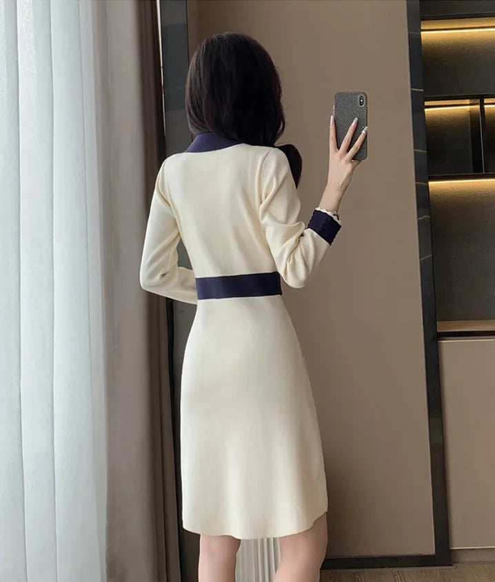 Slim Elegant A-Line Mini Dress
