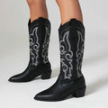 Women Boots Knee High Boots Ladies low heels cowboy shoes for winter season