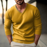 Men’s V-Neck Long Sleeve Knit Sweater