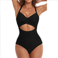 V-Neck One Piece Swimsuit