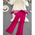 Women’s Long-Sleeve Color-Block Loungewear Set