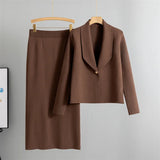 Women’s Knitted Two-Piece Skirt Set