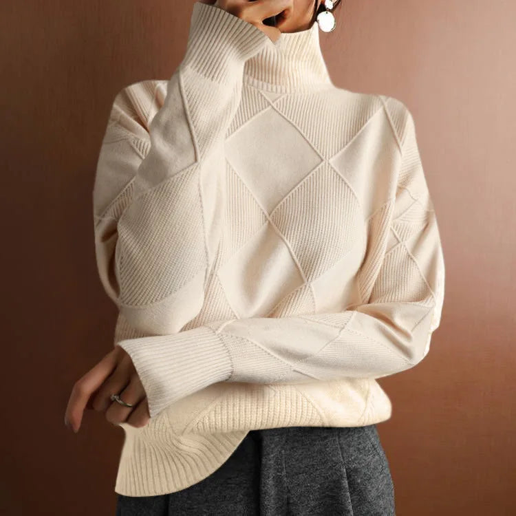 Women’s Korean High Neck Pullover Sweater