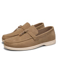 Men’s Faux Suede Floral Slip-On Loafers