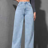 Women's Wide Leg Jeans Light Color