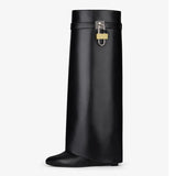 Women’s Black Knee-High Leather Boots
