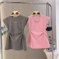 Summer Girls' Solid Color Dress
