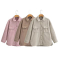 Women  Long Sleeve Casual Fashion Shacket for winter season
