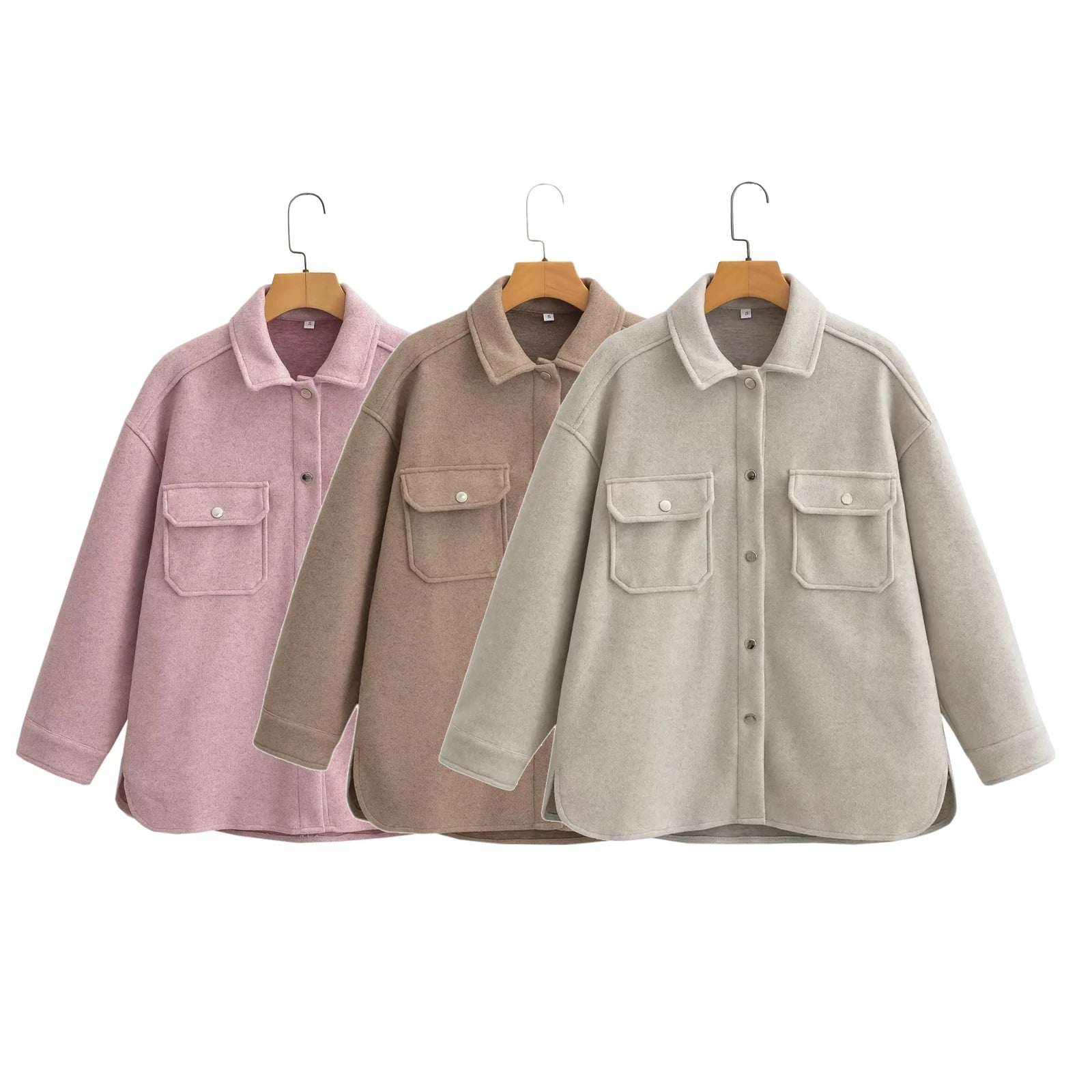 Women  Long Sleeve Casual Fashion Shacket for winter season