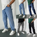 Men's High-End Casual Denim Jeans with Medium Wash