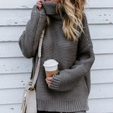 Women’s Long-Sleeve Turtleneck Knit Sweater