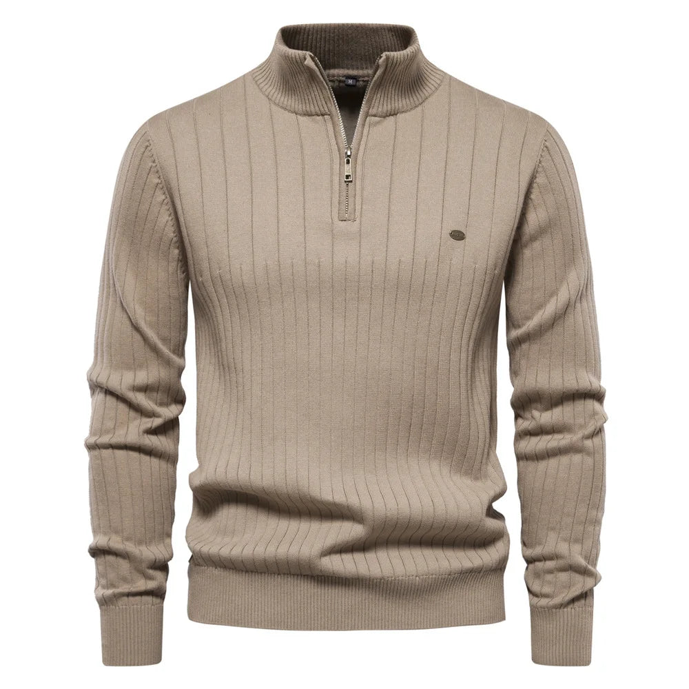 Men’s Half Zip Knit Pullover Sweater
