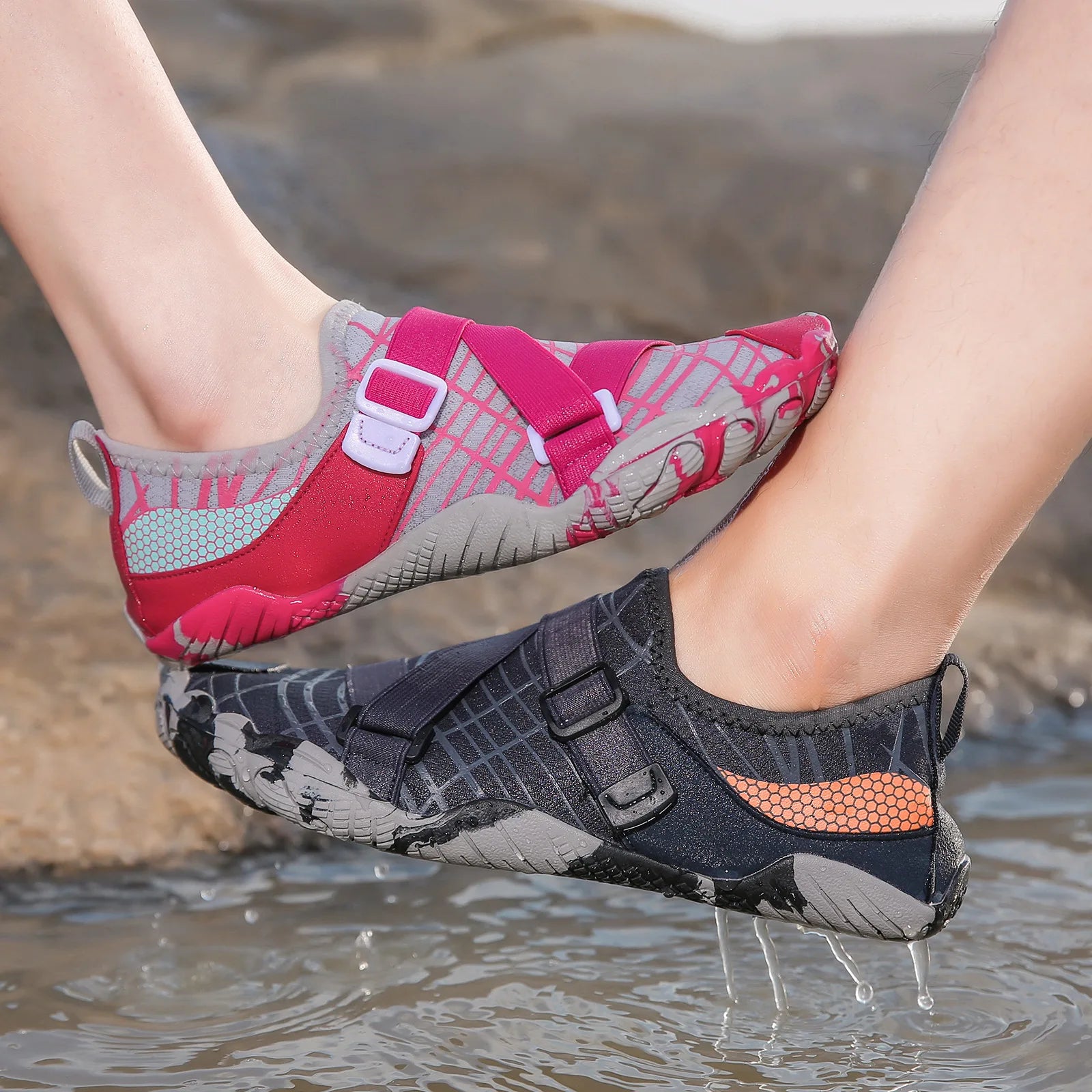 Unisex Anti-Slip Aqua Shoes with Stretch Comfort