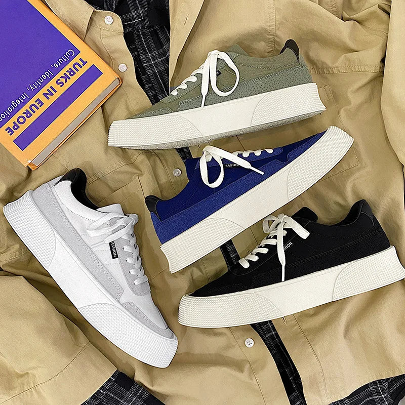 Men's Thick Bottom Canvas Platform Shoes