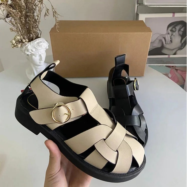 Woven Roman Style Flat Sandals for Women