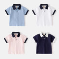Short Sleeve Solid Color Polo Shirt for Boys