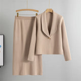 Women’s Knitted Two-Piece Skirt Set