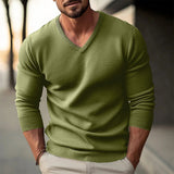 Men’s V-Neck Long Sleeve Knit Sweater