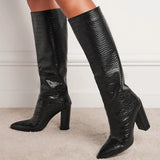 Women Thick Heel Knee High Boots. For winter season