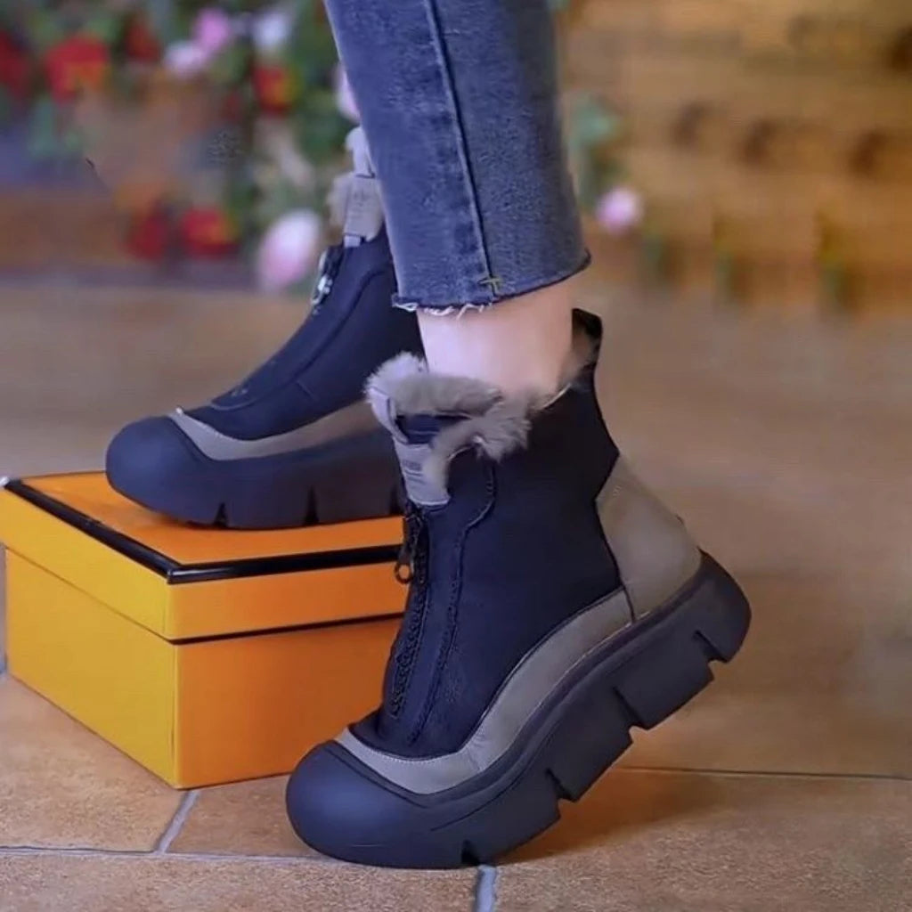 Women’s Thick Sole Fluffy Snow Boots