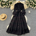 Mini Long-Sleeved A-Line Chiffon Dress
