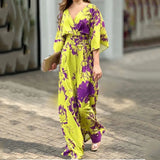 Loose Bat Sleeves High Waist Casual Jumpsuit