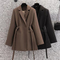 Women’s Belted Long-Sleeve Coat