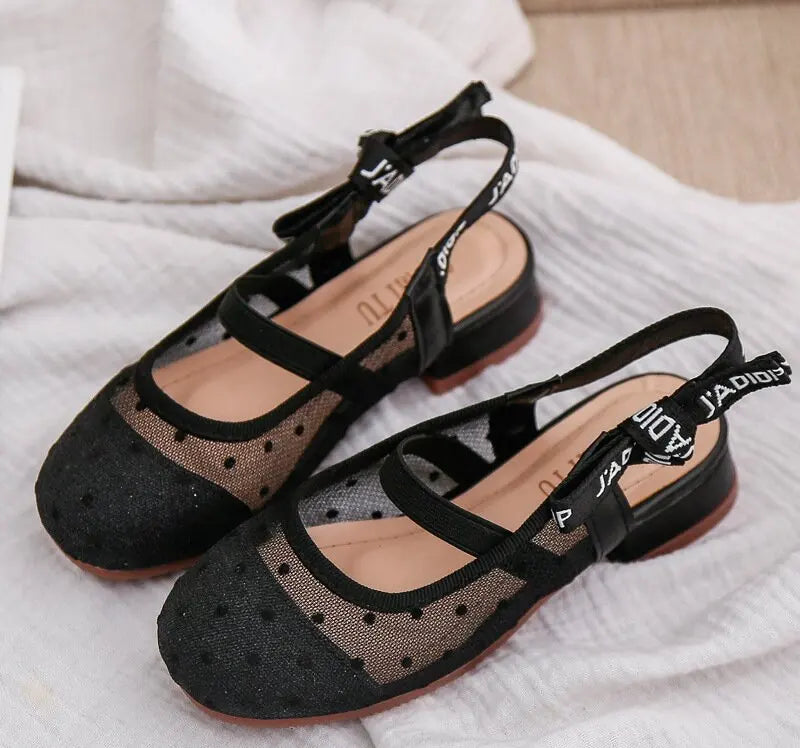 Girls’ Princess Slingback Wedge Sandals
