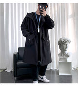 Men’s Hooded Long Trench Coat