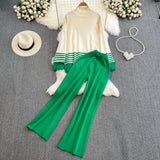 Women’s Long-Sleeve Color-Block Loungewear Set