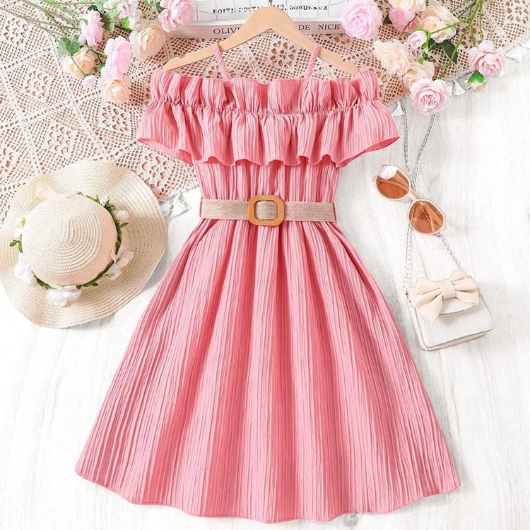 Knee-Length Summer Dress for Girls