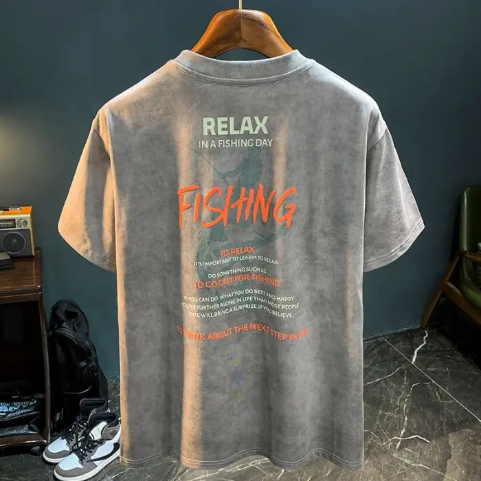 Retro Half Sleeve Washed T-Shirt