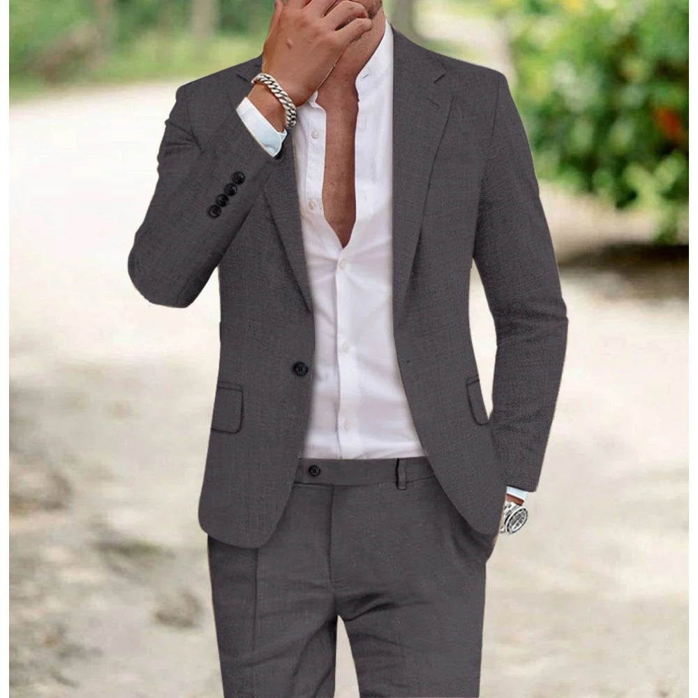 Men’s Plus-Size 2-Piece Suit Set
