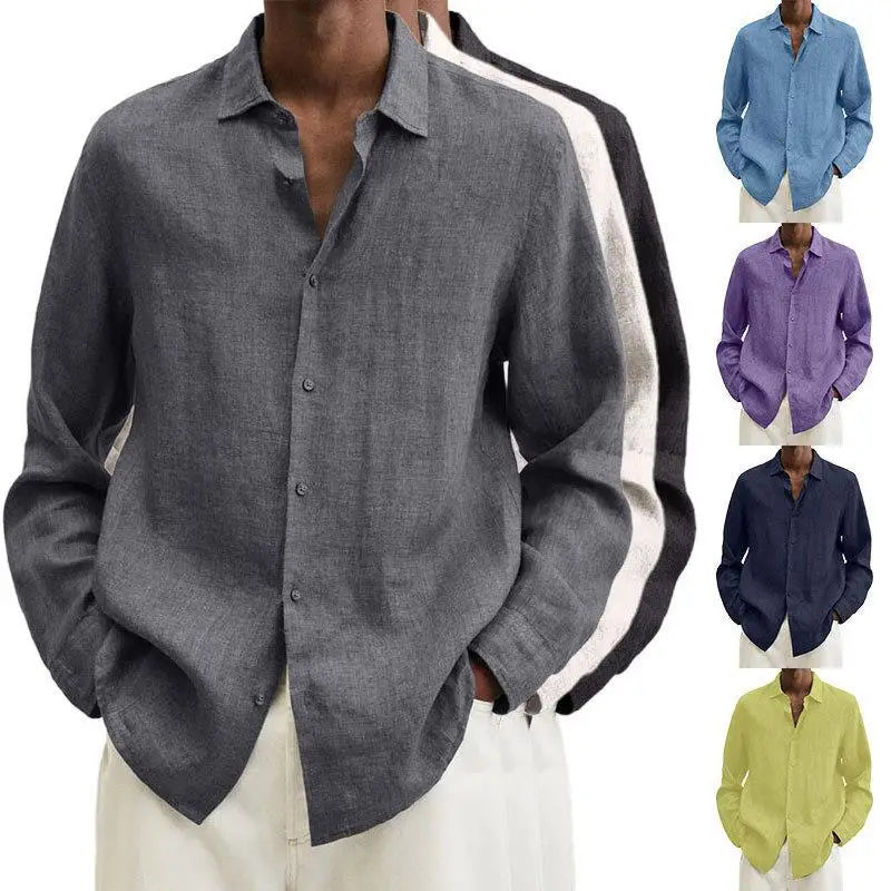 Men’s Long Sleeve Linen Shirt