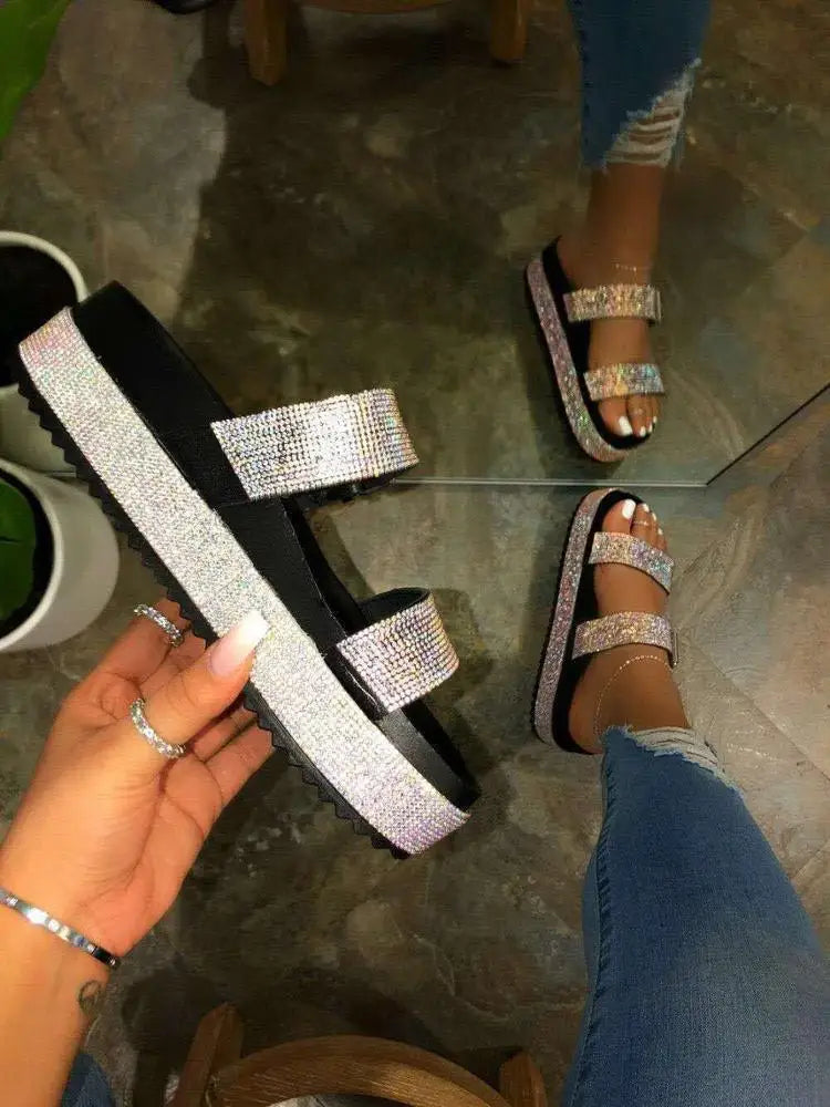 Thick Bottom Platform Sandals with Anti-Slip Cushioning