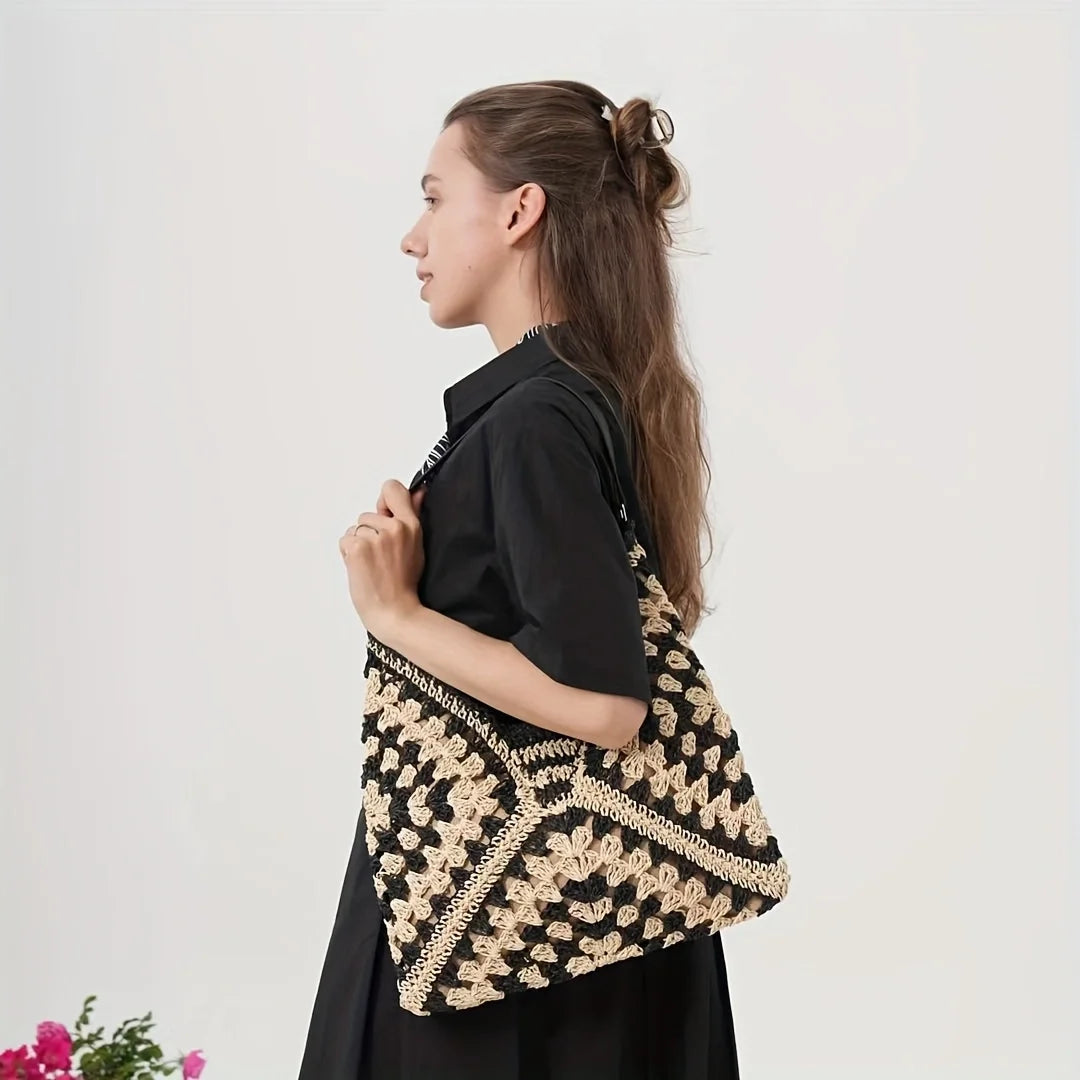 Women’s Handmade Straw Woven Tote Bag