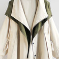 Women Mid Length Waist Collection  retro jacket for winter