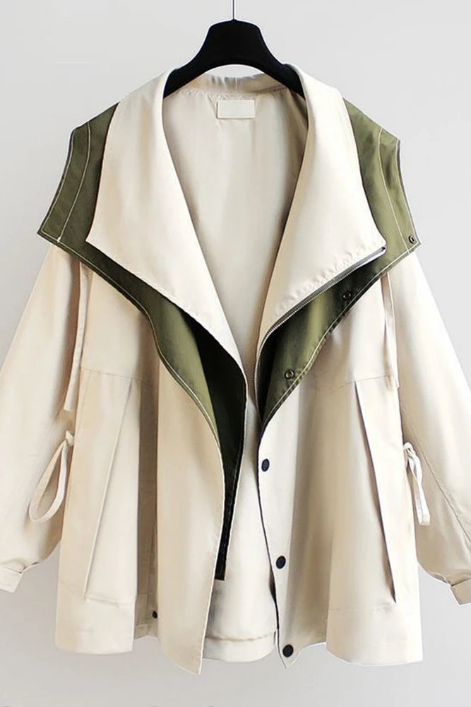 Women Mid Length Waist Collection  retro jacket for winter
