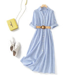 Vintage Belted Long Sleeve Dress