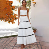 Women’s Floral Tank Top & Midi Skirt Set