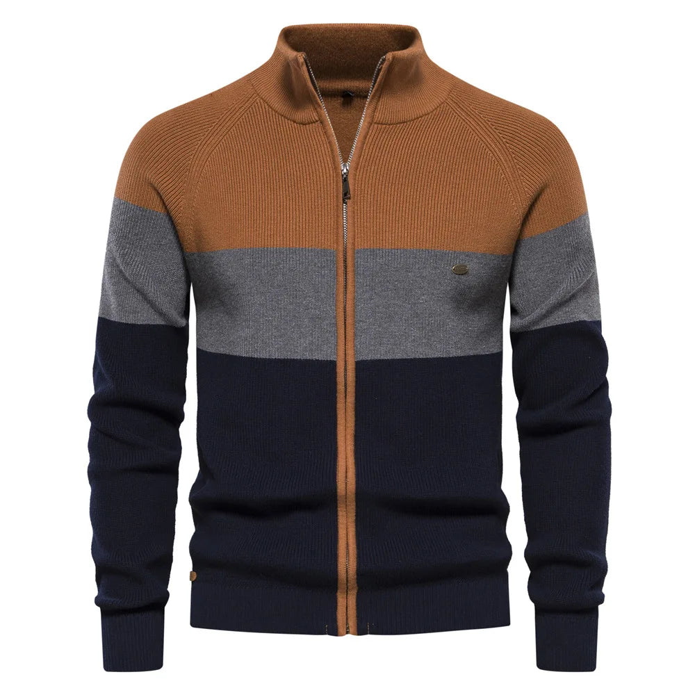 Men’s Cotton Zipper Cardigan Sweater