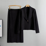 Women’s Knitted Two-Piece Skirt Set