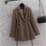 Women’s Belted Long-Sleeve Coat