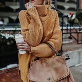 Women’s Long-Sleeve Turtleneck Knit Sweater