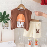 Infant Boys' Summer Clothing Set – Striped Cotton Shirt & Shorts