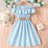 Knee-Length Summer Dress for Girls