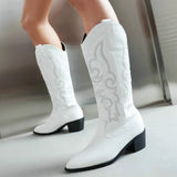Women Boots Knee High Boots Ladies low heels cowboy shoes for winter season
