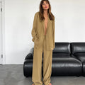 Women’s Ruffled Two-Piece Long Set