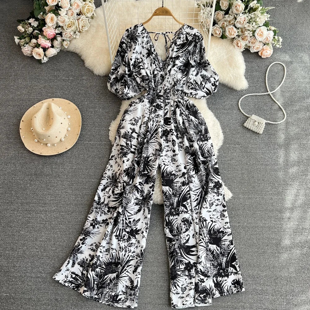 Floral Chiffon Jumpsuit